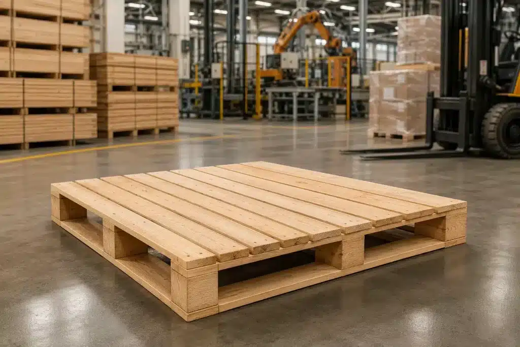 Palet Kayu 114 × 114 cm untuk Industri Manufaktur