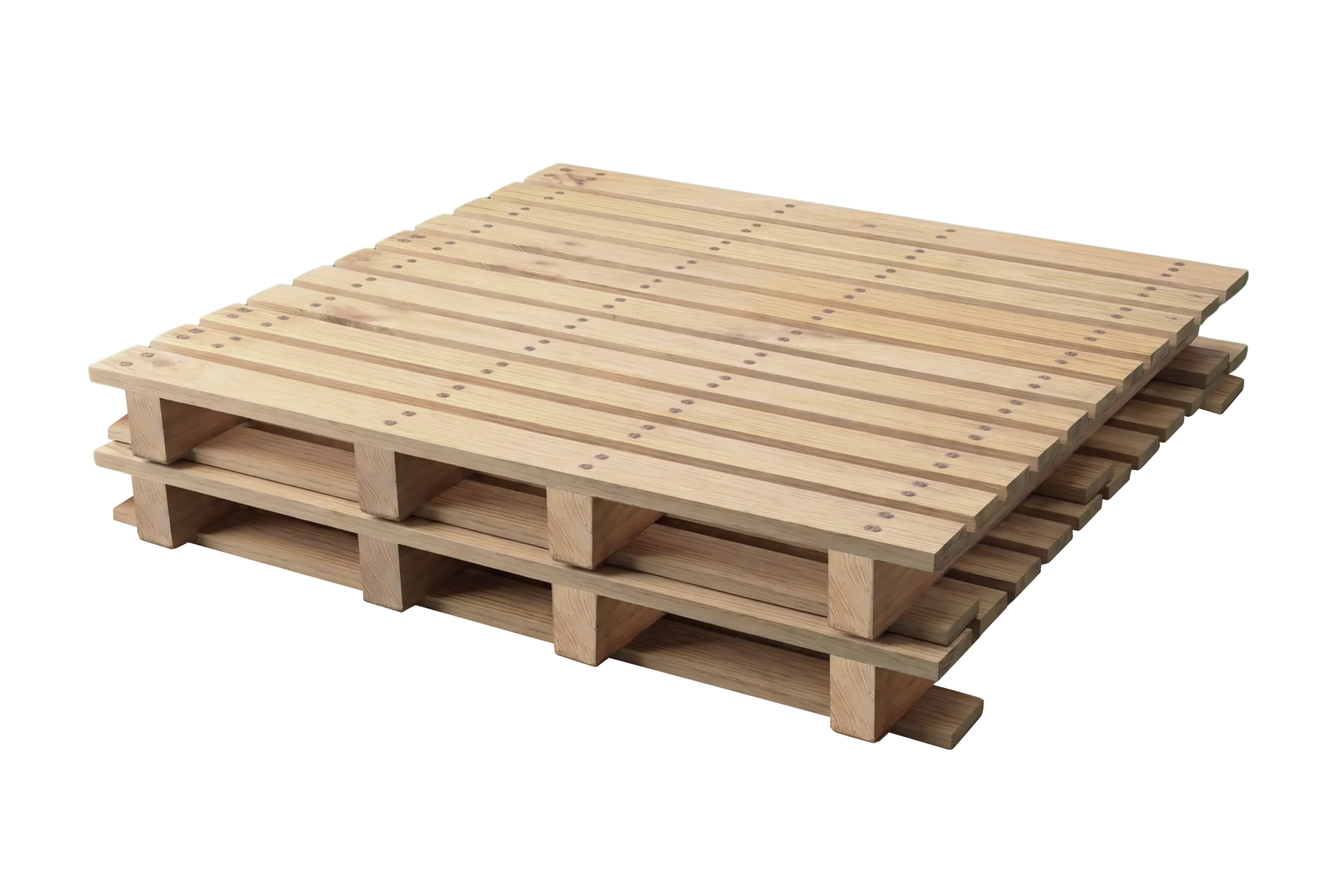 Palet Kayu 2 Way Wing Double Deck