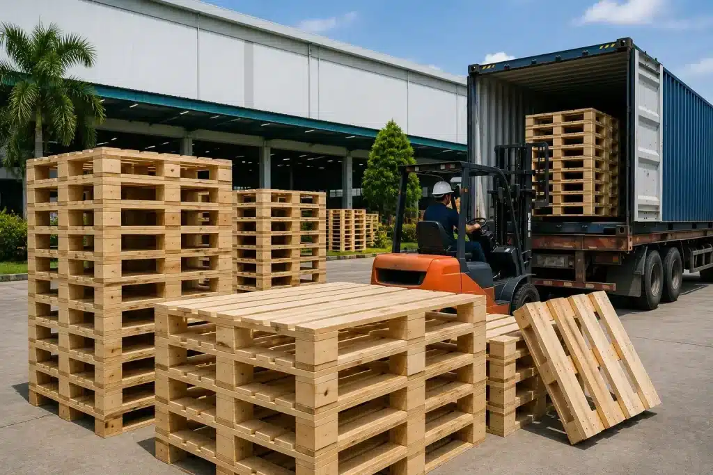 Palet Kayu untuk Aktivitas Manufaktur dan Ekspor di MM2100