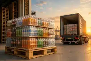 Pallet Kayu ISPM 15 untuk Ekspor Minuman Kemasan
