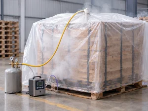 ilustrasi fumigasi pallet kayu