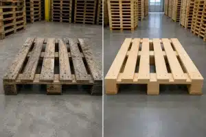 palet kayu bekas vs baru
