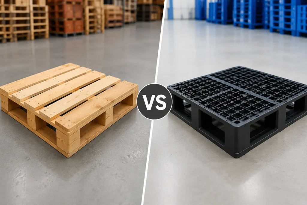 pallet kayu vs pallet plastik